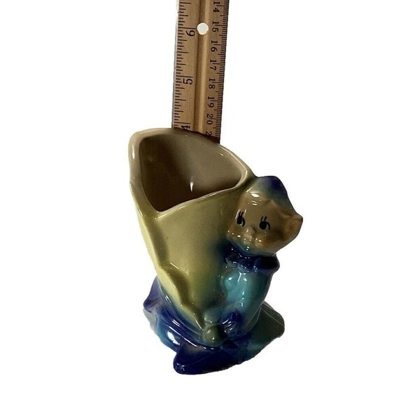 Shawnee Pixie Planter Pottery Ceramic Elf Fairy Tulip Flower - Picture 3 of 8